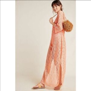 Anthropologie Riley Lace Tassel Caftan Size S